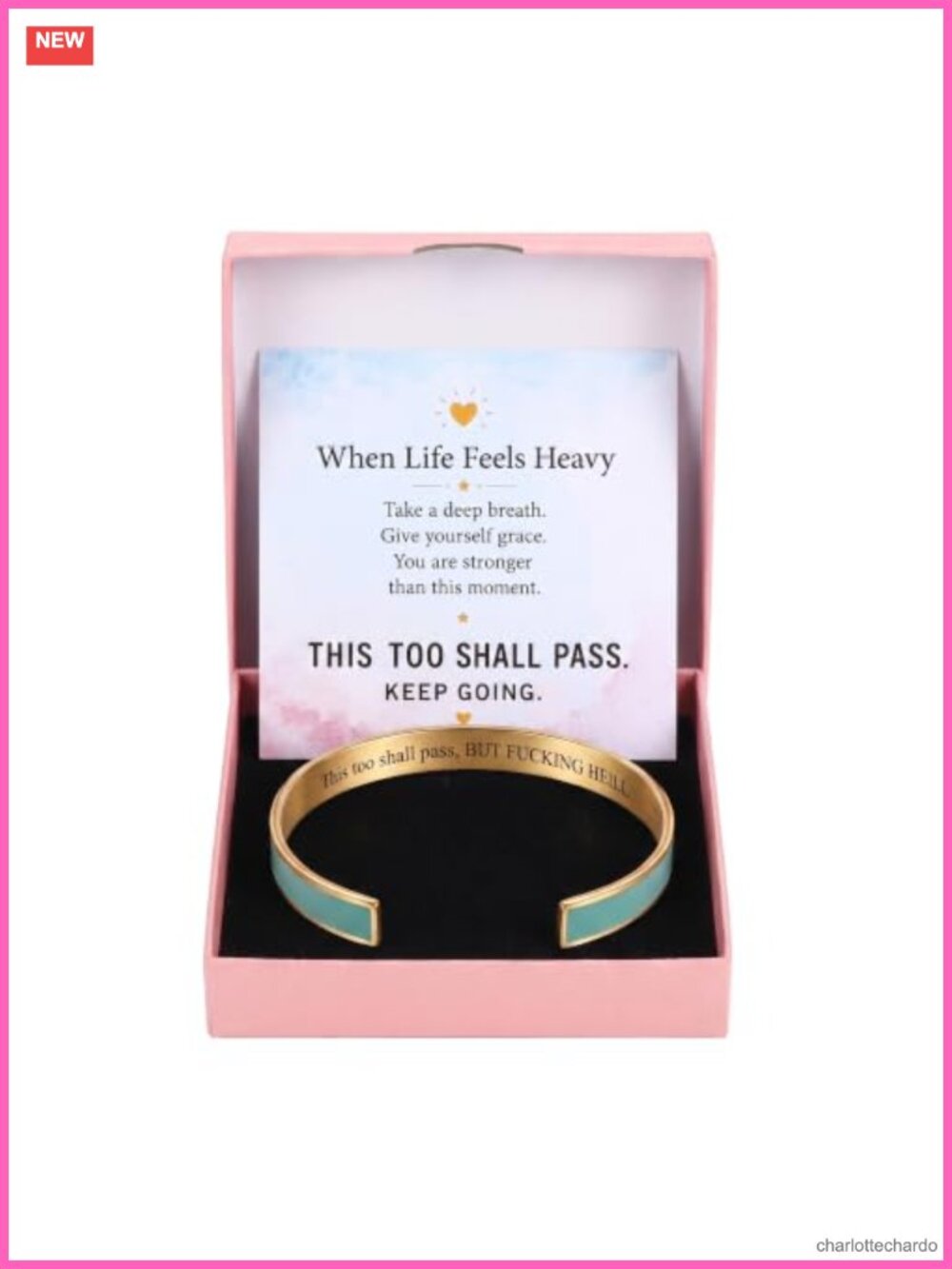 This Too Shall Pass Engraved Cuff Bracelet Adjustable Bangle
